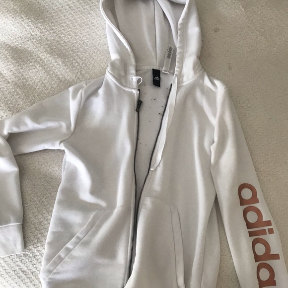 Adidas white full zip medium - Picture 2 of 6